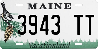 ME license plate 3943TT