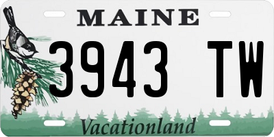 ME license plate 3943TW