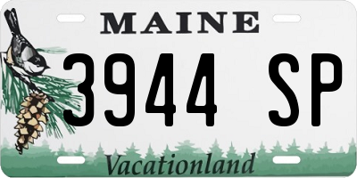 ME license plate 3944SP