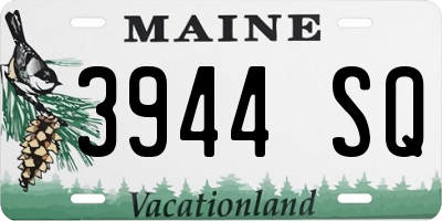 ME license plate 3944SQ