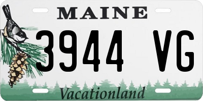 ME license plate 3944VG