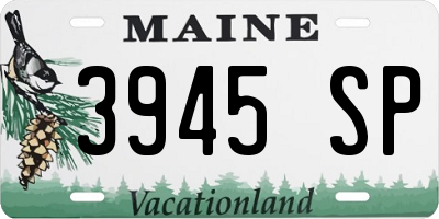 ME license plate 3945SP