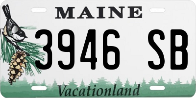 ME license plate 3946SB