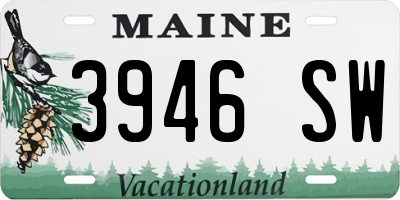 ME license plate 3946SW
