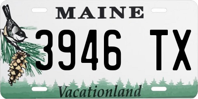 ME license plate 3946TX
