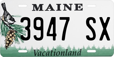 ME license plate 3947SX