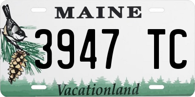 ME license plate 3947TC