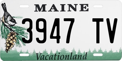 ME license plate 3947TV
