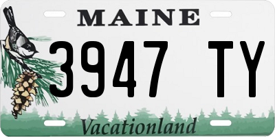 ME license plate 3947TY