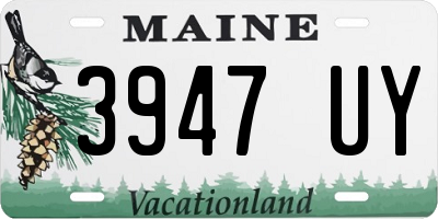 ME license plate 3947UY