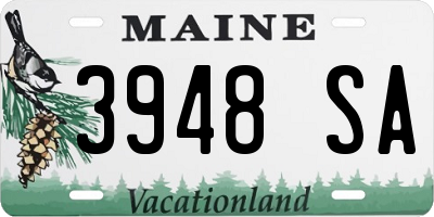 ME license plate 3948SA