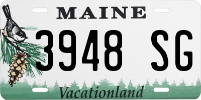 ME license plate 3948SG