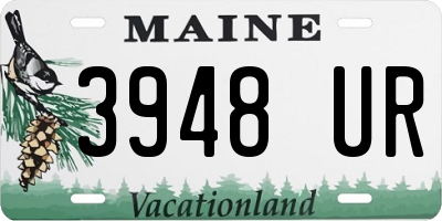 ME license plate 3948UR