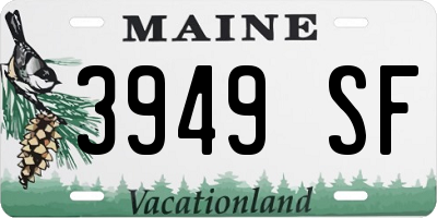 ME license plate 3949SF
