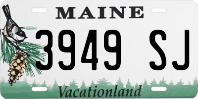 ME license plate 3949SJ