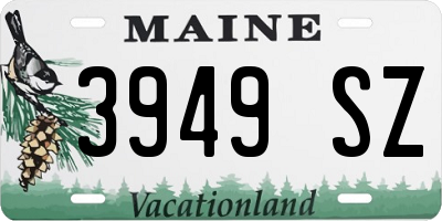 ME license plate 3949SZ