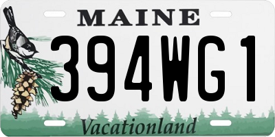 ME license plate 394WG1