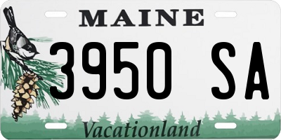 ME license plate 3950SA