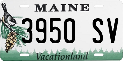 ME license plate 3950SV