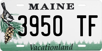 ME license plate 3950TF