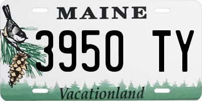 ME license plate 3950TY