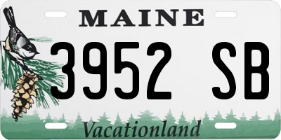 ME license plate 3952SB