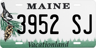 ME license plate 3952SJ