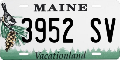 ME license plate 3952SV