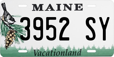 ME license plate 3952SY