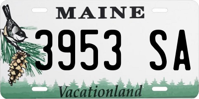 ME license plate 3953SA