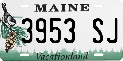 ME license plate 3953SJ