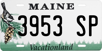 ME license plate 3953SP