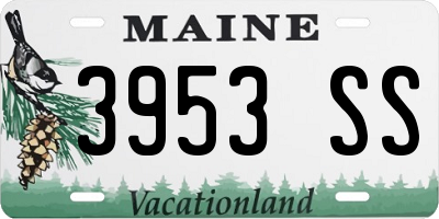 ME license plate 3953SS