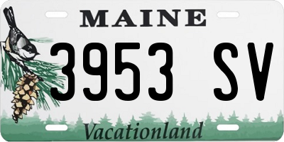 ME license plate 3953SV