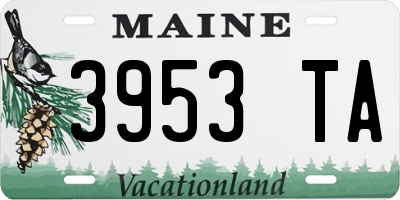 ME license plate 3953TA