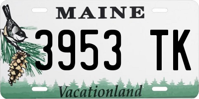 ME license plate 3953TK