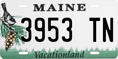 ME license plate 3953TN