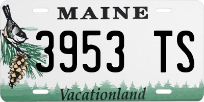 ME license plate 3953TS