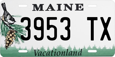 ME license plate 3953TX