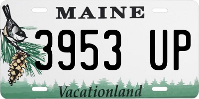 ME license plate 3953UP