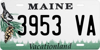 ME license plate 3953VA
