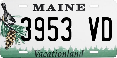 ME license plate 3953VD
