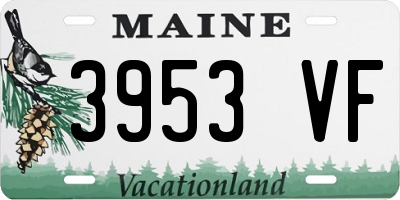 ME license plate 3953VF