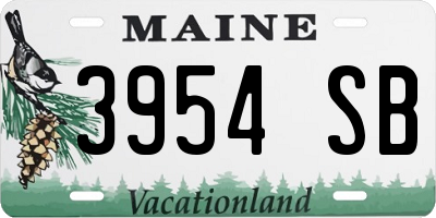 ME license plate 3954SB
