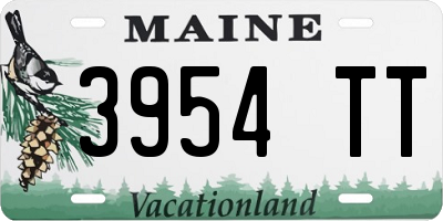 ME license plate 3954TT