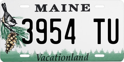 ME license plate 3954TU