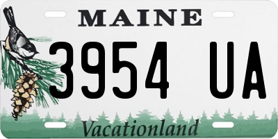 ME license plate 3954UA