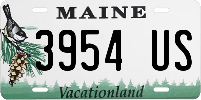 ME license plate 3954US