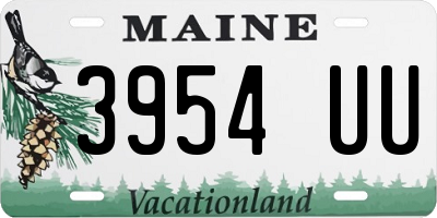 ME license plate 3954UU