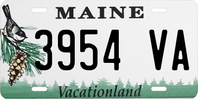 ME license plate 3954VA